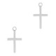 Metal Bohemian pendant Cross Silver